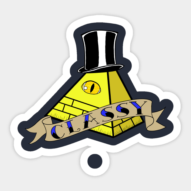 Classy triangle Sticker by PsychoticUnicornProdutions